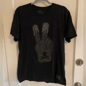 Johnny Cupcakes Foam Finger BLM Black T-Shirt Size Men’s Large
